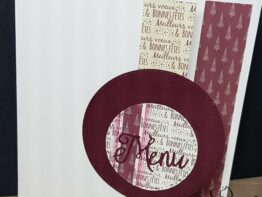 Carte 15x15 Menu de fêtes